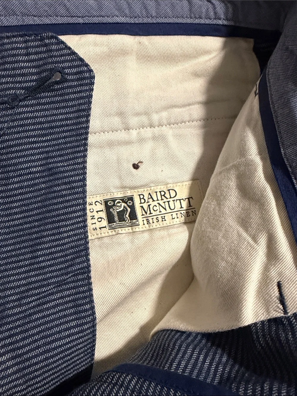 J. Crew Navy and White Striped Chino Shorts